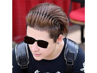 OfferDeal Metal Wavy Spring Hair Band for Unisex - Pattern 2 (Black)
