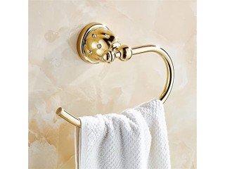 HOT BODY Towel Racks for Bathroom Towel Rings Solid Brass Gold Towel Holder