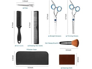 Hair Cutting Scissors Kits, LOVNOV Professional Barber Hair Thinning Shears Kit
