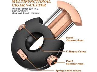 XIFEI Cigar Cutter V-Cut Guillotine Stainless Steel Scissors Cigars Clippers Sharp Blade Built