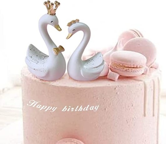 elecdon-cute-white-swans-for-decoration-shelf-display-home-ornaments-resin-swan-couple-statues-for-home-decor-cake-topper-desktop-accessories-big-2