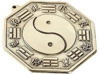 DIYIER Chinese Concave Convex Bagua Mirror Wall Hanging 8 Hexagrams Mirror Home Decoration Accessories,Gossip Mirror