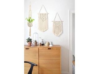 3 Pcs Macrame Wall Hanging Small Art Woven Wall Decor Tapestries Boho Chic Home Decoration