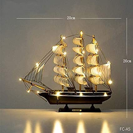 figurines-miniatures-mediterranean-style-wooden-sailboat-model-home-decoration-accessories-big-0