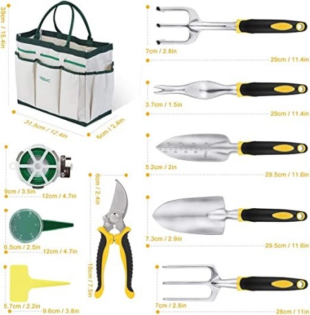 yissvic-garden-tools-set-12-pieces-heavy-duty-gardening-kit-cast-aluminum-with-soft-rubberized-non-slip-handle-big-0