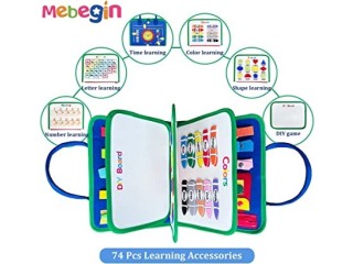 MEBEGIN Busy Board Montessori Toys for Toddlers Sensory Toys Gifts for 1 2 3 4 Year Old Boys & Girls