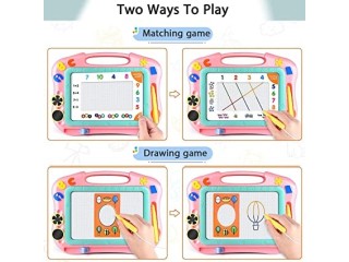 Magnetic Drawing Board for Toddlers Travel Size Magnet Doodle Board with Learning Cards & Stamps