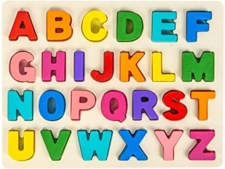 Arabest Alphabet Puzzle, Wooden Puzzles for Toddlers 1 2 3 4 Year Old