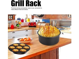 OKUHYU Grill Rack, High Temperature Fryer Accessory Practical Cooking