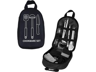 Kitchen Equipment Camping Cooking Utensils Set Portable Picnic Cookware Bag