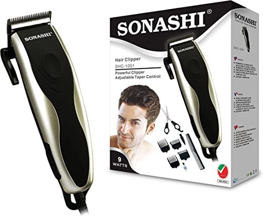 sonashi-hair-clipper-for-men-gold-shc-1001-8w-powerful-hair-clipper-with-precision-cutting-blade-big-2