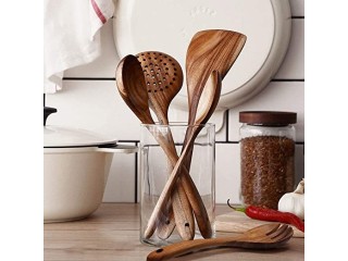 BaiBnn Kitchen Utensils Sets Wooden Spatula Spoon Set Kitchenware Tools for Kitchen Accessories Utensils Convenience Appliances