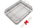 air-fryer-basket-for-oven128x96-inch-stainless-steel-crisper-tray-and-pan-with-30-pcs-parchment-paper-small-2