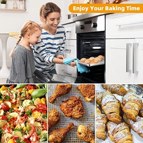 air-fryer-basket-for-oven128x96-inch-stainless-steel-crisper-tray-and-pan-with-30-pcs-parchment-paper-big-0