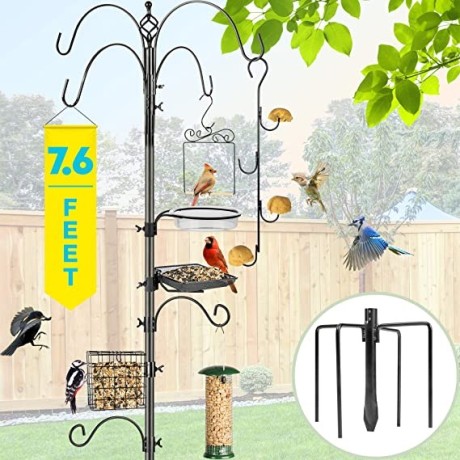 gray-bunny-deluxe-bird-feeder-stand-91-9-hook-bird-feeding-station-for-outside-wild-birds-big-3