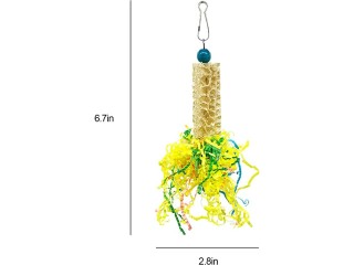 SHANTU Bird Parrots Shredding Toys Parakeet Chewing Toys Bird Loofah Toys