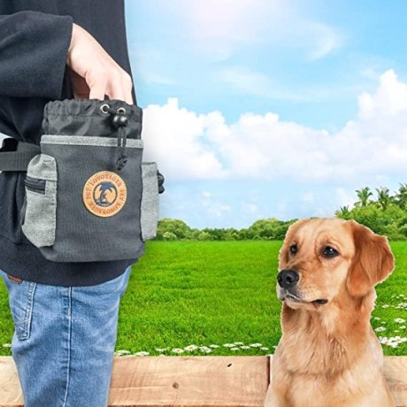 ivesign-dog-treat-training-pouch-easily-carries-pet-toys-kibble-treats-drawstring-bag-with-built-in-poop-bag-dispenser3-ways-to-wear-black-big-3