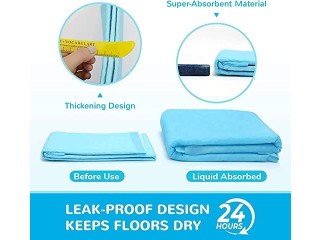 Dog and Puppy Pee Pads, Disposable Absorbent Leak-proof Pee Pads with Quick-dry Surface for Pet Potty Training 60 x 60cm L - 40 Pieces