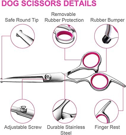 tinmarda-dog-grooming-scissors-kit-with-safety-round-tips-stainless-steel-professional-dog-grooming-shears-set-big-1