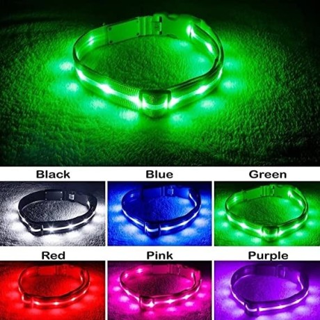 adjustable-flashing-dog-collar-with-green-light-medium-size-40-48cm-25cm-width-telescopic-range-8cm-polyester-webbing-big-2