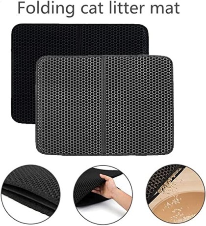 arabest-pet-cat-litter-mat55x75-cm-foldable-waterproof-eva-honeycomb-double-layer-cat-litter-trapping-pet-litter-box-mat-big-0