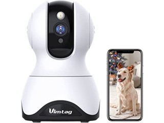 VIMTAG Pet Camera, 1080P Pet Cam,360 Pan/Tilt View Angel with Two Way Audio, Dog Camera with Phone APP, Motion Tracking Alarm