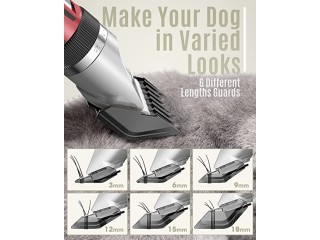 Oneisall Dog Shaver Clippers Low Noise Rechargeable Cordless Electric Quiet Hair Clippers Set for Dogs Cats Pets