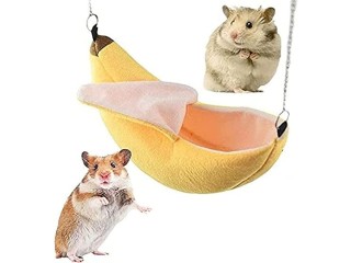 KASTWAVE Banana Hamster Bed House Hammock Small Animal Warm Bed House Cage Nest Hamster Accessories