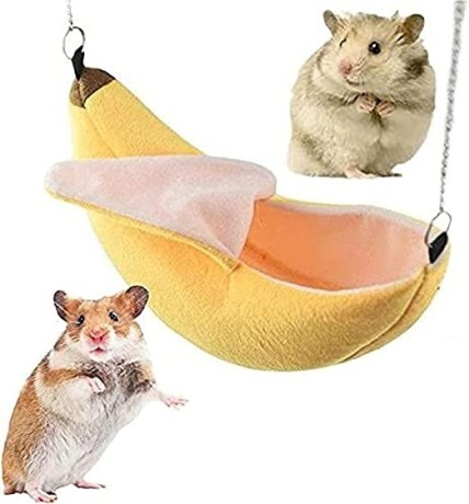 kastwave-banana-hamster-bed-house-hammock-small-animal-warm-bed-house-cage-nest-hamster-accessories-big-0