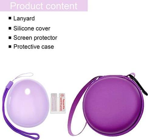 leotube-protective-carrying-case-silicone-skin-shell-cover-and-screen-protector-for-tamagotchi-pix-interactive-pet-machine-big-1