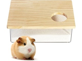 Occuwzz Chinchilla Sand Bath Box Gerbil Bathroom Transparent Totoro Plastic Sand Bath House