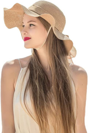 womens-fashion-sunshade-hat-lace-hollow-woven-big-brim-beach-hat-ruffle-design-foldable-flower-woven-fisherman-hat-big-0