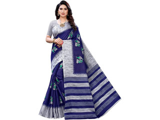 TreegoArt Fashion Women's Cotton Silk Printed Designer Indian Saree With Unstitched Blouse Piece