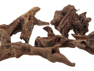 Emours Natural Driftwood Branches Reptiles Aquarium Decoration Assorted Size,Small,4 Pieces