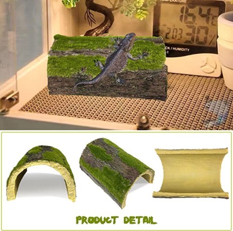 reptile-hide-cave-habitat-decor-resin-tree-trunk-flocking-reptile-hideout-terrarium-accessories-big-2