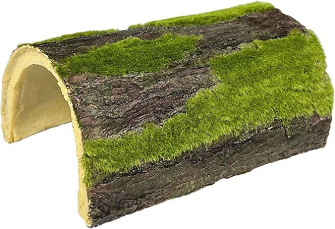 reptile-hide-cave-habitat-decor-resin-tree-trunk-flocking-reptile-hideout-terrarium-accessories-big-0