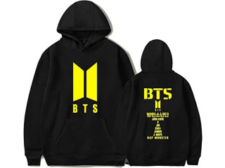 Hoodie Long Sleeve Fashion Sweatshirts BTS Printed Hooded Loose Sweater Autumn and Winter Pullover