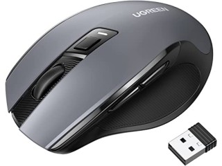 UGREEN Wireless Mouse Ergonomic Mice 2.4G USB Noiseless Silent Mouse Portable Mouse for Laptop Tablet Mouse