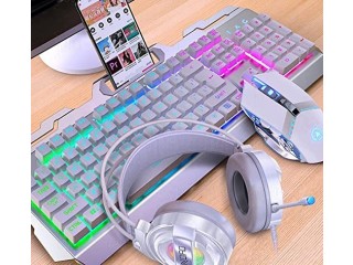 3 IN 1 Colorful Backlit Wired RGB Gaming Keyboard & Mouse Combo Set