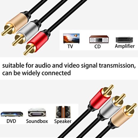 audio-video-rca-cable-3ft-tan-qy-3-rca-male-to-3-rca-male-stereo-audio-video-rca-cable-gold-plated-for-connecting-your-vcr-dvd-hd-tv-big-4