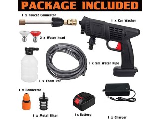 Sausiry Cordless Pressure Washer - Handheld 50PSI Electric Pressure Cleaner