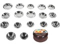 vgeby-17-piece-camping-plate-and-bowl-set-portable-stainless-steel-crockery-for-outdoor-use-small-1