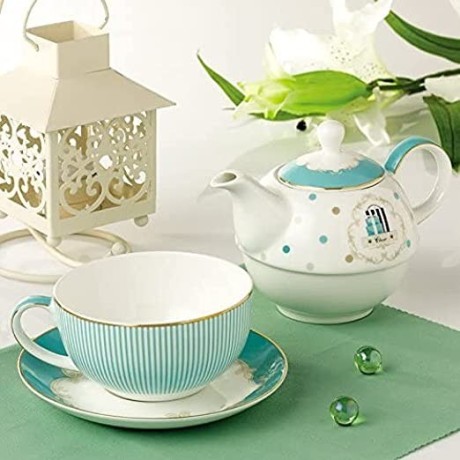 yrhh-teapot-and-saucer-set-with-blue-stripes-ceramic-tea-coffee-cup-for-breakfast-at-home-kitchen-big-3