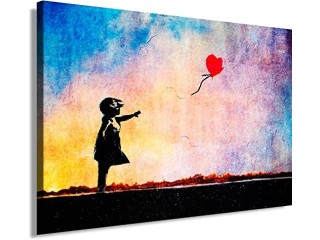 'Banksy Picture on Canvas Poster Image mounted on stretcher frame Pop Art pictures