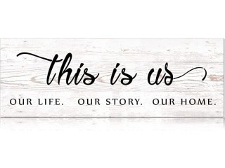 This Is Us Wooden Wall Sign Inspiration Wooden Sign Farmhouse Entrance Sign Rustic Wall Signs Art with Funny Quotes for Living Room Bedroom