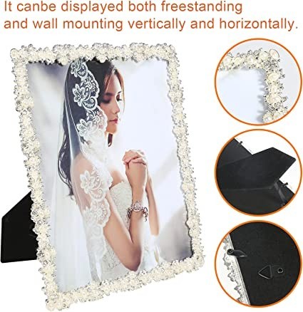 joumoswk-photo-frame-20-x-25-cm-for-wedding-or-decoration-silver-plated-bead-photo-frame-with-high-definition-glass-frame-big-2