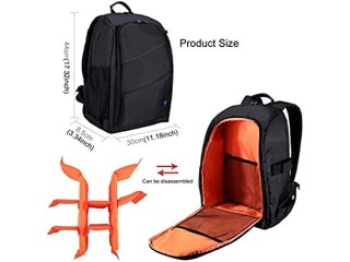 PULUZ Outdoor Portable Waterproof Scratch-proof Dual Shoulders Backpack Camera Accessories Bag