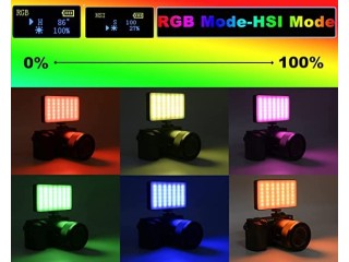 RGB LED Light for Camera Dimmable 360 Portable LED Camera Light Battery