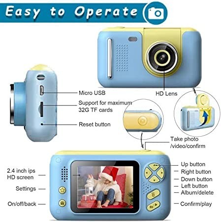 full-1080p-kids-selfie-flip-lens-hd-compact-digital-photo-video-rechargeable-camera-with-24-lcd-screen-big-0