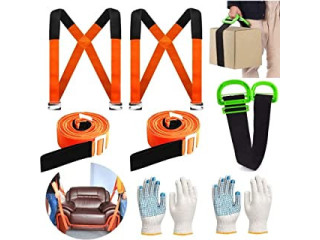 Furniture Moving Straps,Heavy Duty Ratchet Strap Bulky Objects Lifting Straps Movers for Carrying Goods, Furniture, Appliances, 2 PCS Moving